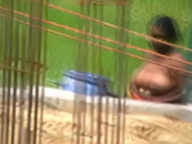 Busty housewife's solo show in the bathtub