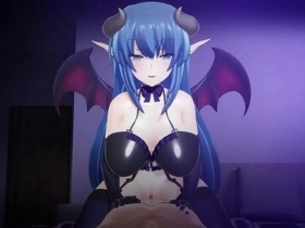 Experience the hypnotic anime seduction of Diina's succubus world