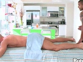 Muscular hunk gets a sensual massage and rubdown
