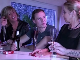 A young man's fantasy unfolds as he gets to have sex with three mature women