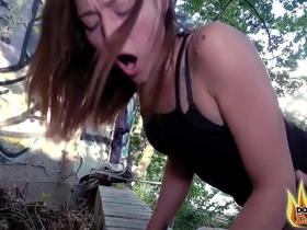 Petite teen Mina has a blind date in the park that takes an unexpected turn