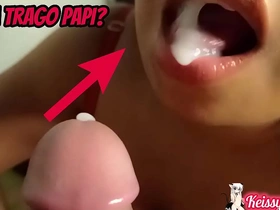 Sister gives big cock blowjob and demands more