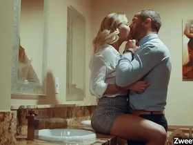 Jessa Rhodes encounters her secret lover and engages in intense bathroom sex